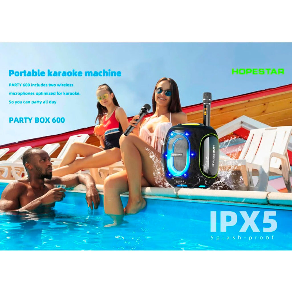 Портативная колонка Hopestar Party Box 600, Черный - № 7 Портативная колонка Hopestar Party Box 600, Черный - № 7