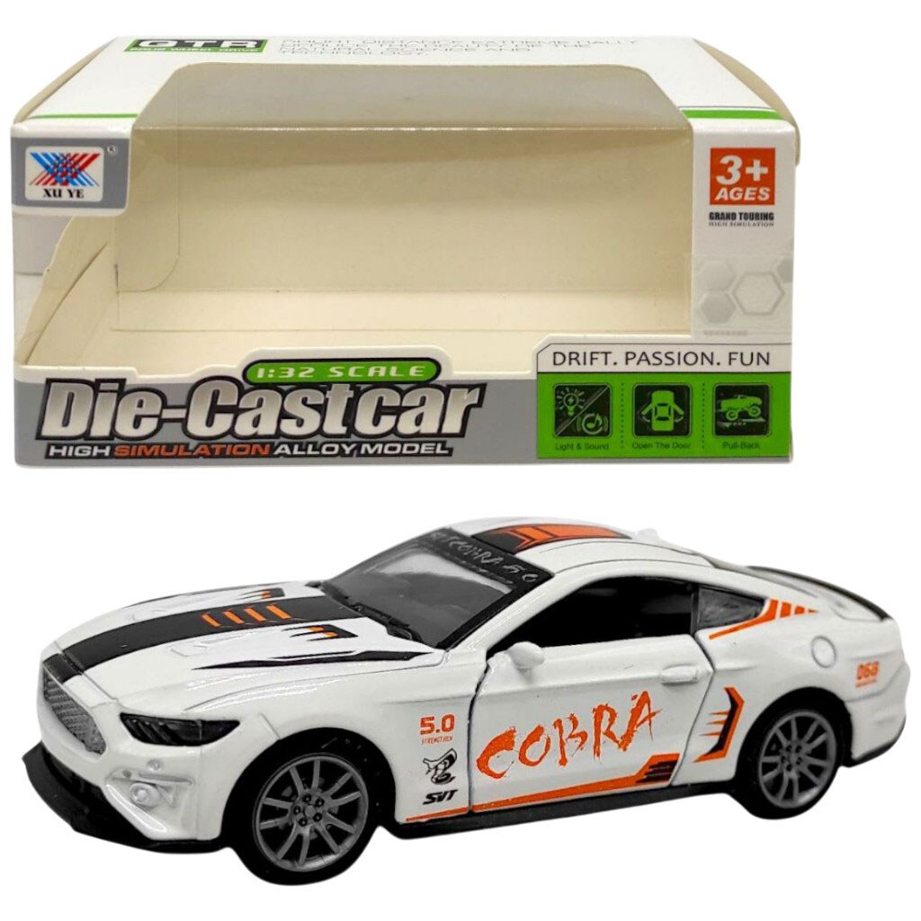 Машинка 1:32 металлическая "MUSTANG COBRA", Xu Ye - № 1 Машинка 1:32 металлическая "MUSTANG COBRA", Xu Ye - № 1