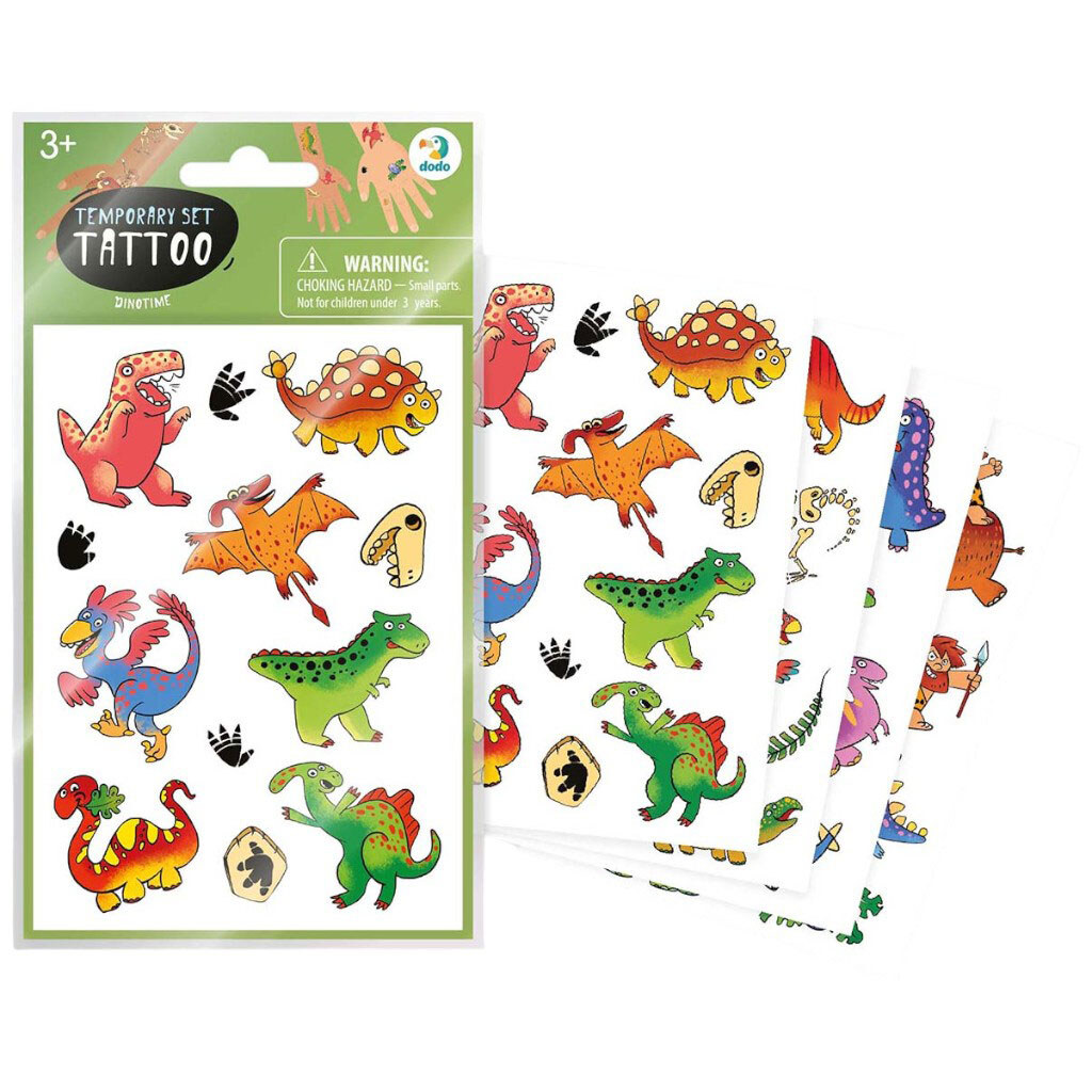 Набір татуювань тимчасових дитячих, мікс, Dodo - № 2 Набір татуювань тимчасових дитячих, мікс, Dodo - № 2