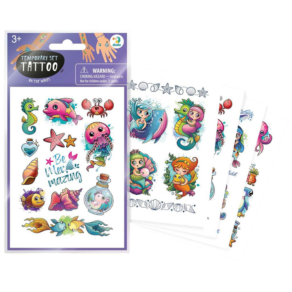 Набір татуювань тимчасових дитячих, мікс, Dodo - № 4 Набір татуювань тимчасових дитячих, мікс, Dodo - № 4