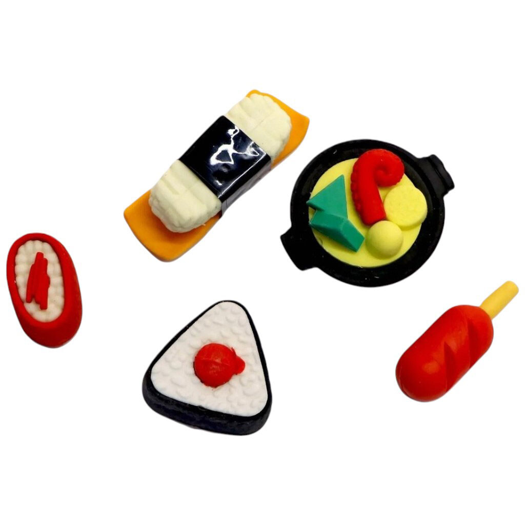 Набір гумок канцелярських "Суші" в контейнері - № 1 Набір гумок канцелярських "Суші" в контейнері - № 1