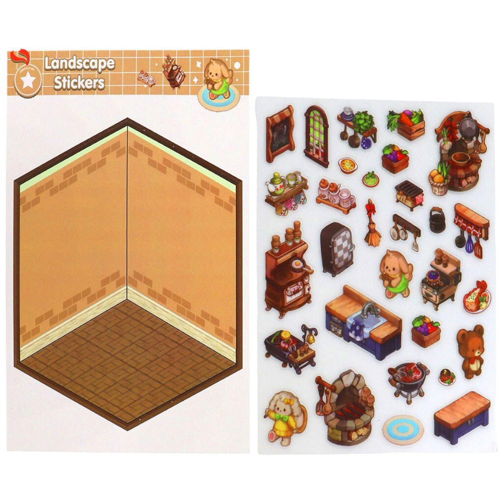 Наклейки детские 3D Устрой помещение микс 12,5х17 см (43054) - № 2 Наклейки детские 3D Устрой помещение микс 12,5х17 см (43054) - № 2