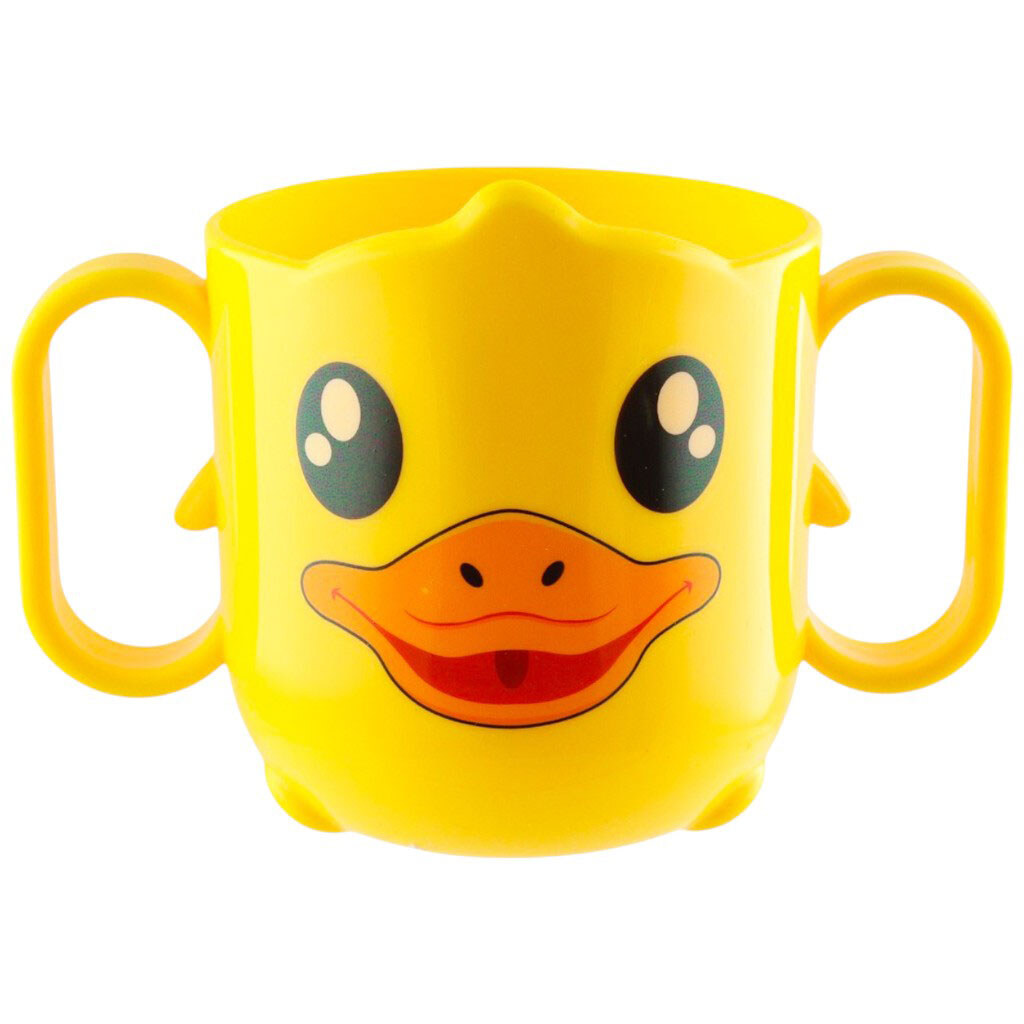 Чашка дитяча пластикова з двома ручками Каченя - № 1 Чашка дитяча пластикова з двома ручками Каченя - № 1