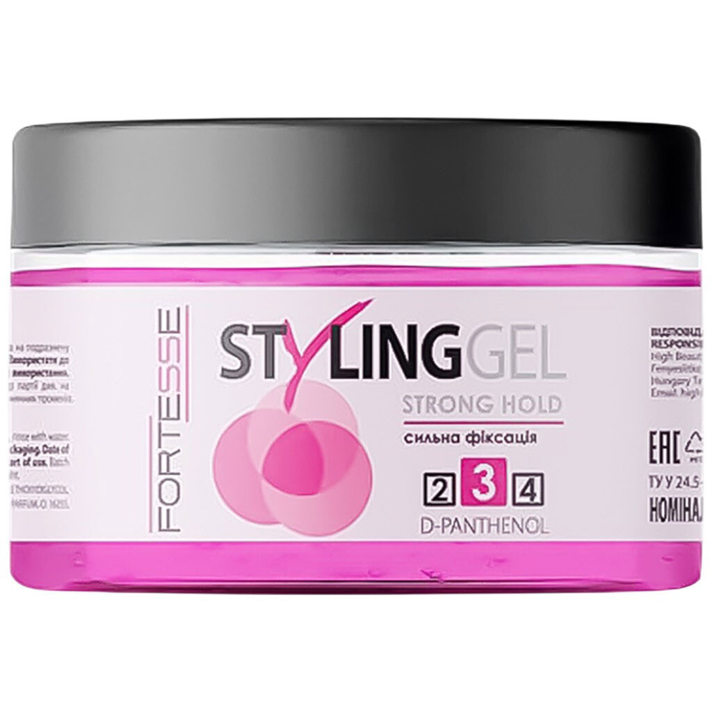 Гель для укладки волос FORTESSE Styling "Сильная фиксация", 100 мл - № 1 Гель для укладки волос FORTESSE Styling "Сильная фиксация", 100 мл - № 1