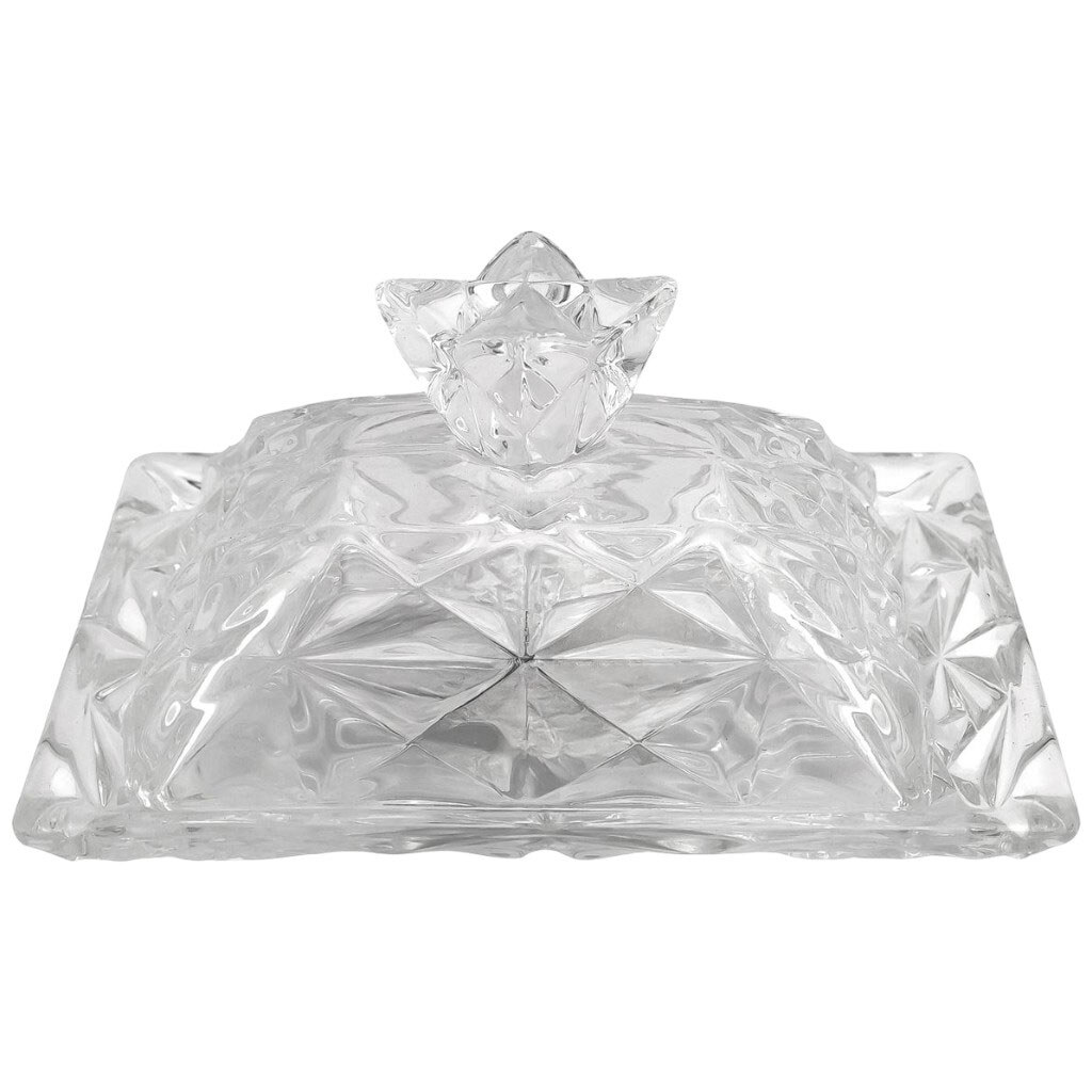 Масленка кухонная стеклянная фигурная прозрачная - № 1 Масленка кухонная стеклянная фигурная прозрачная - № 1