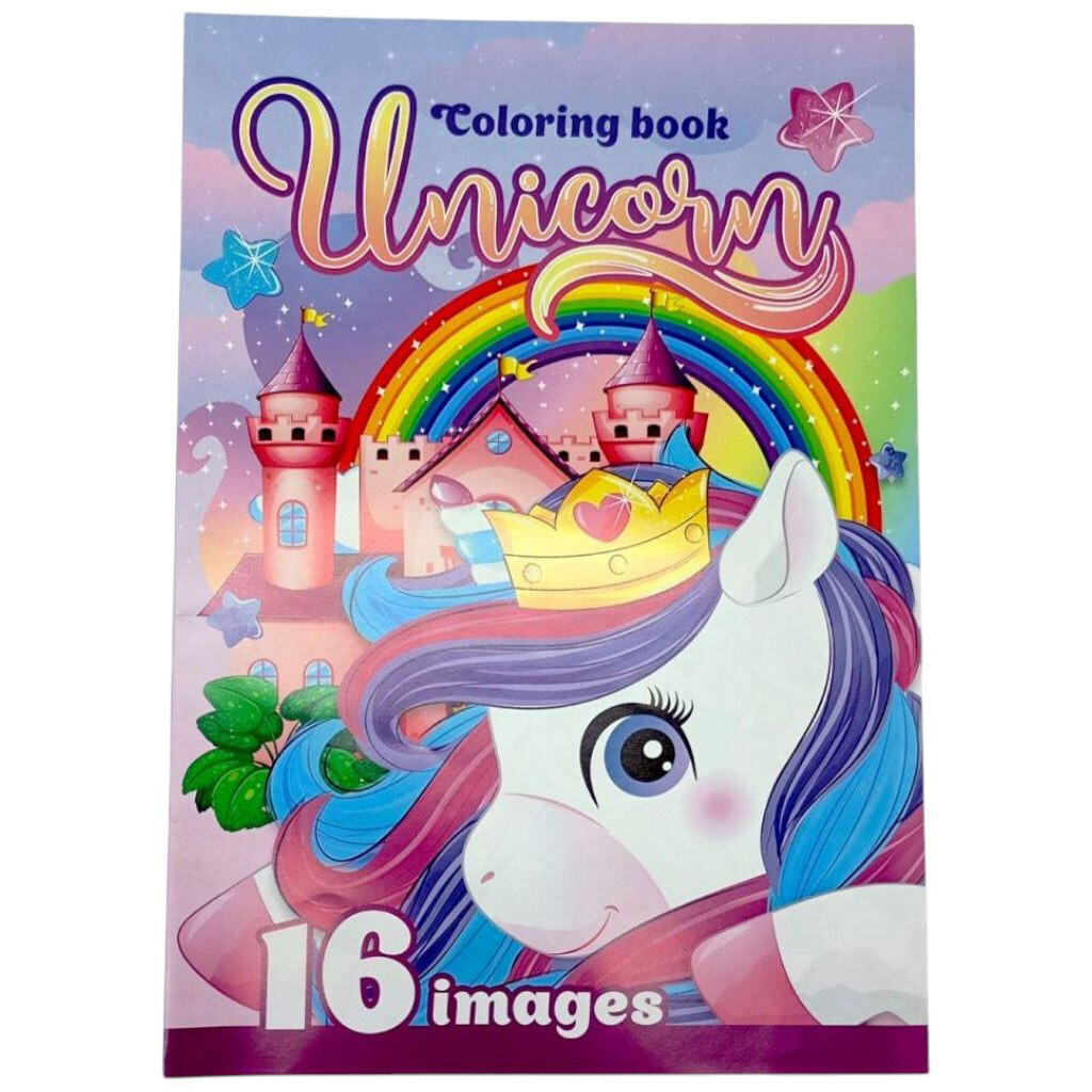 Раскраска "UNICORN", 210х297 мм, Art Studio Of Happiness - № 1 Раскраска "UNICORN", 210х297 мм, Art Studio Of Happiness - № 1
