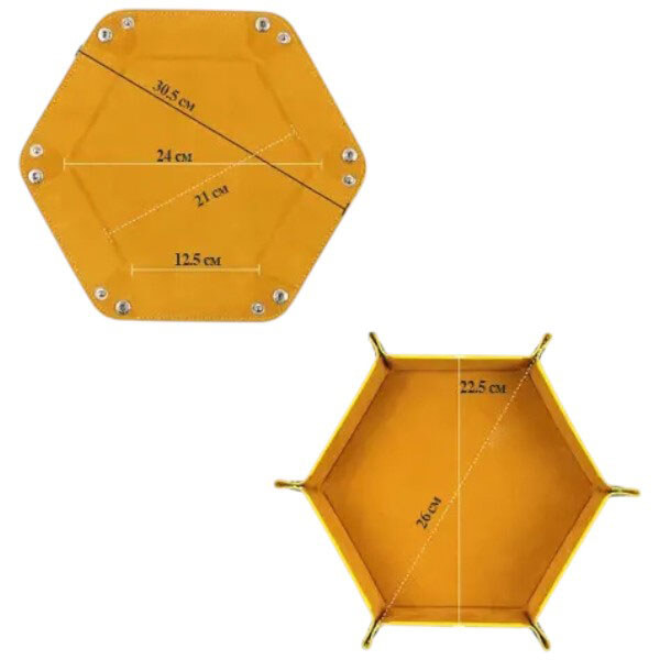 Дайс-трей лоток для кубиков дайсов, шестиугольник - № 5 Дайс-трей лоток для кубиков дайсов, шестиугольник - № 5