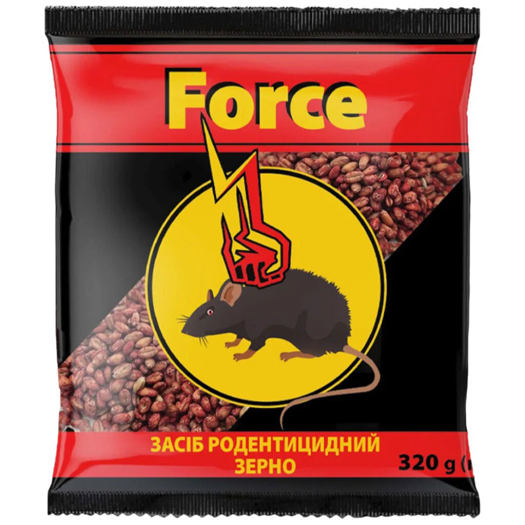 Средство родентицидное от грызунов Force "Зерно красное", 320 г - № 1 Средство родентицидное от грызунов Force "Зерно красное", 320 г - № 1