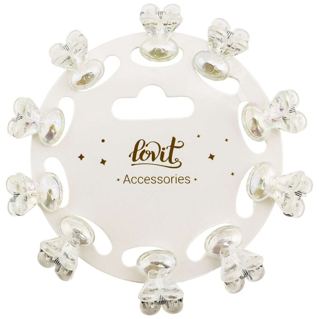 Набор крабов для волос пластиковые фигурные, 10 шт. - № 1 Набор крабов для волос пластиковые фигурные, 10 шт. - № 1