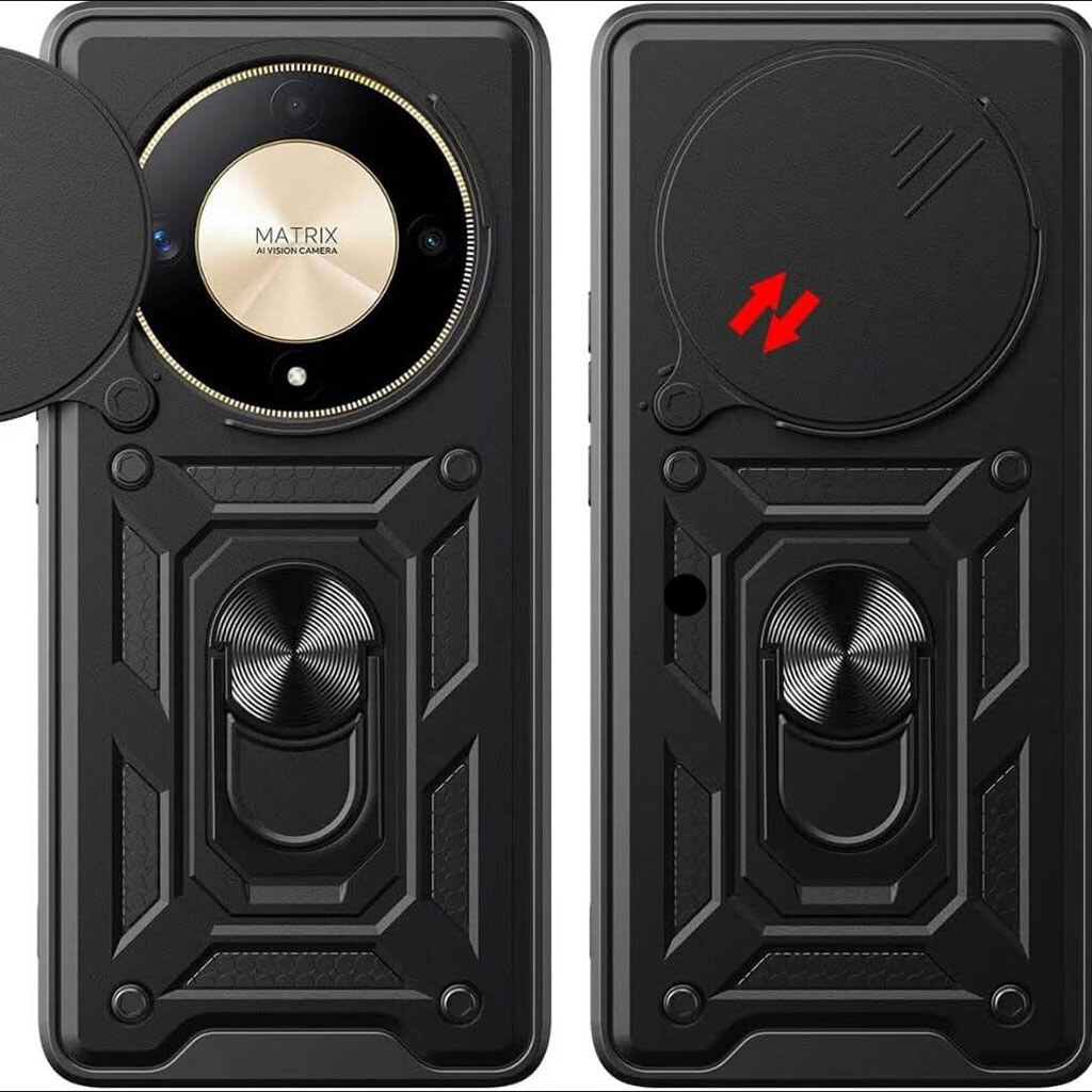 Чохол (накладка) Huawei Honor Magic 6 Lite, BeCover Military, Чорний - № 2 Чохол (накладка) Huawei Honor Magic 6 Lite, BeCover Military, Чорний - № 2