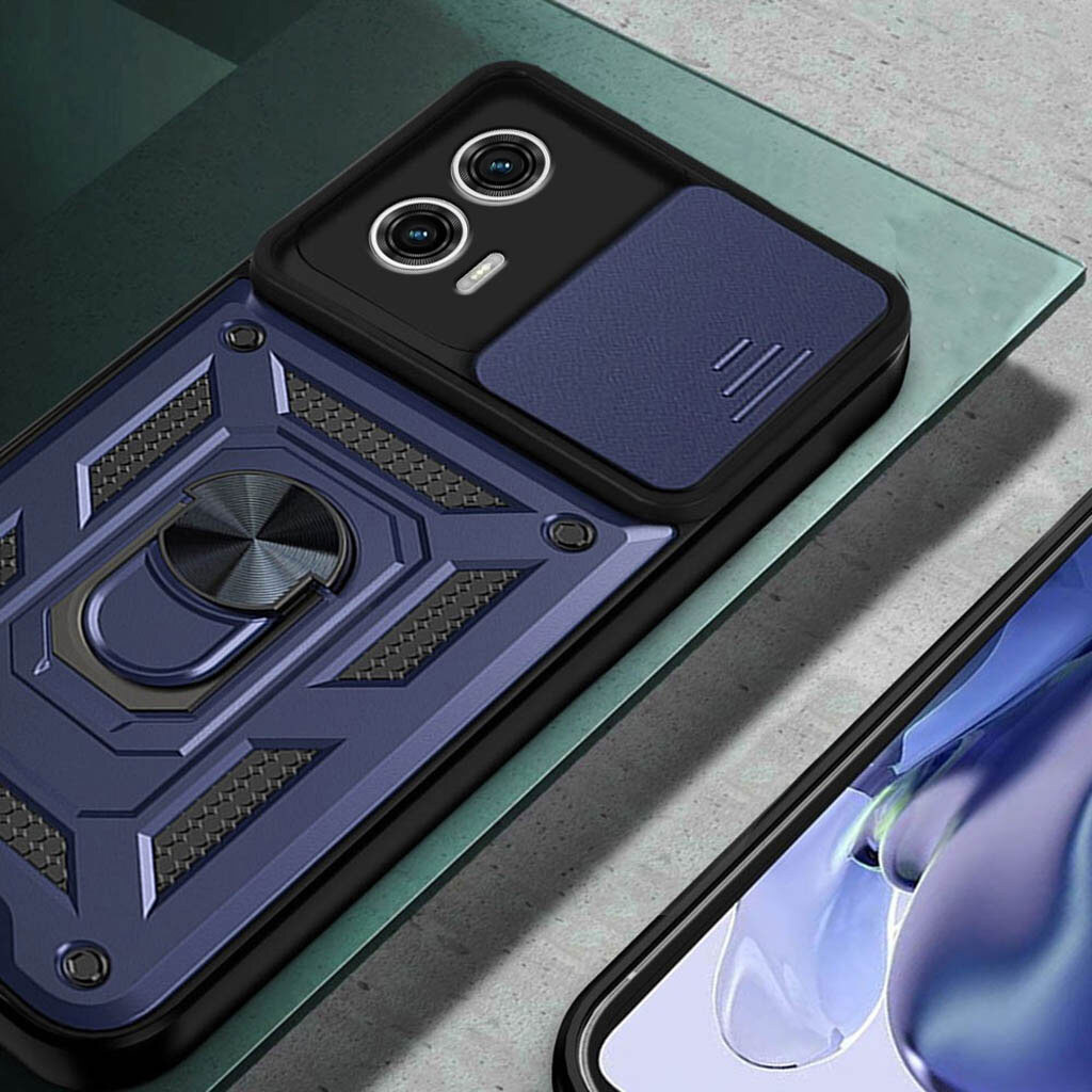 Чехол (накладка) Motorola Moto G35, BeCover Military, Синий - № 3 Чехол (накладка) Motorola Moto G35, BeCover Military, Синий - № 3