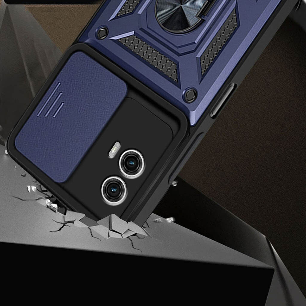 Чехол (накладка) Motorola Moto G35, BeCover Military, Синий - № 4 Чехол (накладка) Motorola Moto G35, BeCover Military, Синий - № 4