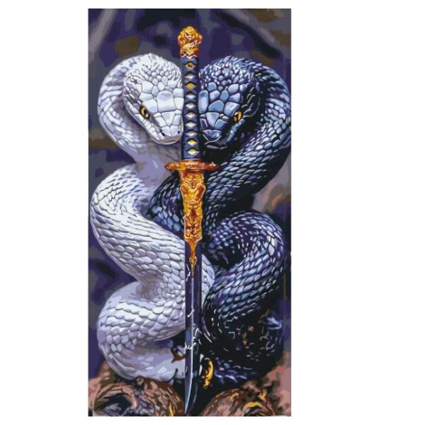 Картина по номерам с красками металлик "Стражи меча", 40x80 см, Origami - № 1 Картина по номерам с красками металлик "Стражи меча", 40x80 см, Origami - № 1