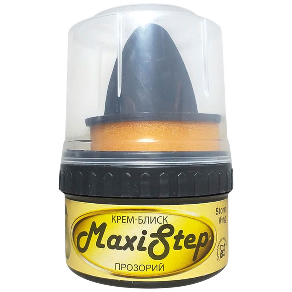 Крем-блиск для взуття Maxi Step безбарвний, 55 мл - № 1 Крем-блиск для взуття Maxi Step безбарвний, 55 мл - № 1