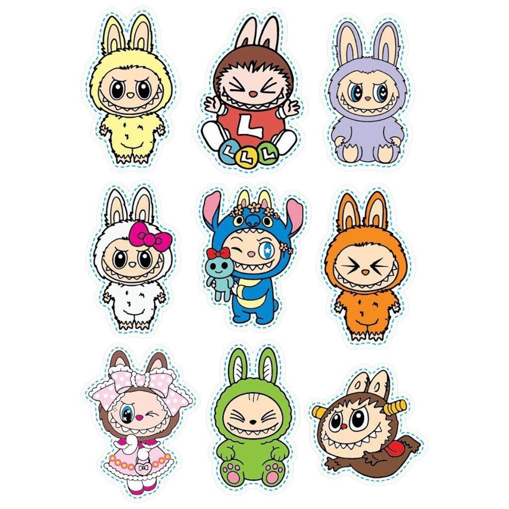 Стикерпаки прозрачные серия "Лабубу" - № 2 Стикерпаки прозрачные серия "Лабубу" - № 2