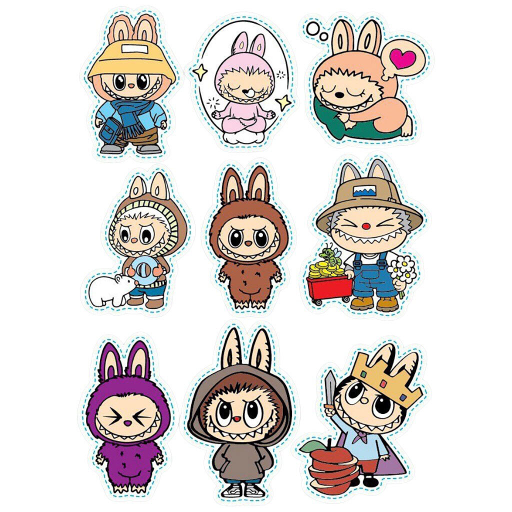 Стикерпаки прозрачные серия "Лабубу" - № 3 Стикерпаки прозрачные серия "Лабубу" - № 3