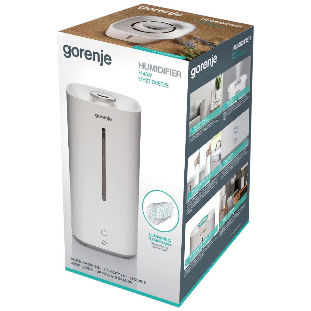 Зволожувач повітря Gorenje H45W, Білий - № 2 Зволожувач повітря Gorenje H45W, Білий - № 2