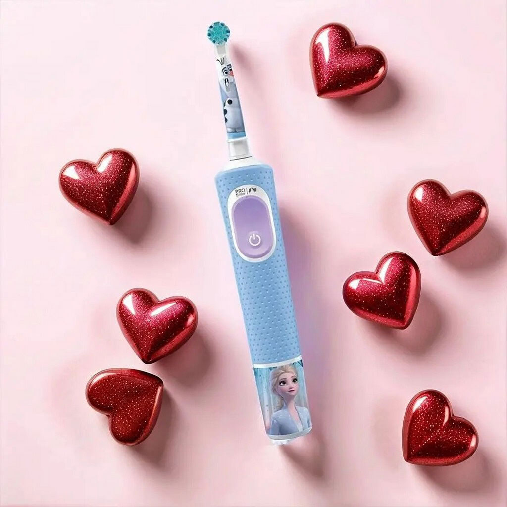 Електрична зубна щітка Braun Oral-B Pro Kids D103.413.2KX Frozen, Блакитний - № 5 Електрична зубна щітка Braun Oral-B Pro Kids D103.413.2KX Frozen, Блакитний - № 5