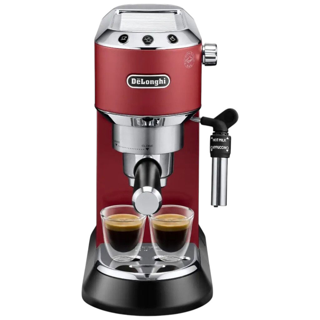 Кавоварка ріжкова Delonghi EC 685 R Dedica, Червоний - № 1 Кавоварка ріжкова Delonghi EC 685 R Dedica, Червоний - № 1