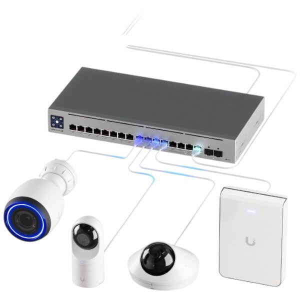 Комутатор Ubiquiti UniFi USW-Pro-Max-16-PoE, Сірий - № 2 Комутатор Ubiquiti UniFi USW-Pro-Max-16-PoE, Сірий - № 2