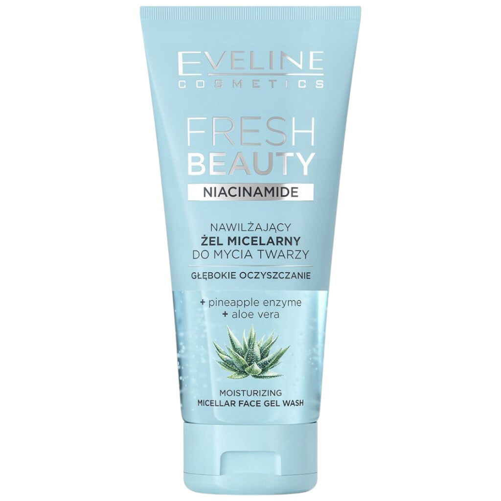 Гель для умывания лица EVELINE FRESH BEAUTY Мицеллярный с ниацинамидом 150 мл - № 1 Гель для умывания лица EVELINE FRESH BEAUTY Мицеллярный с ниацинамидом 150 мл - № 1