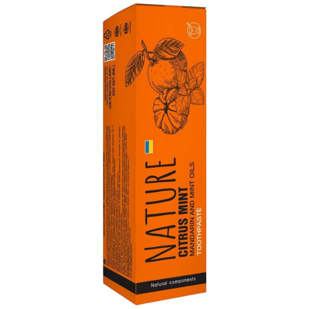 Паста зубная NATURE Citrus Mint Mandarin 100 мл - № 2 Паста зубная NATURE Citrus Mint Mandarin 100 мл - № 2