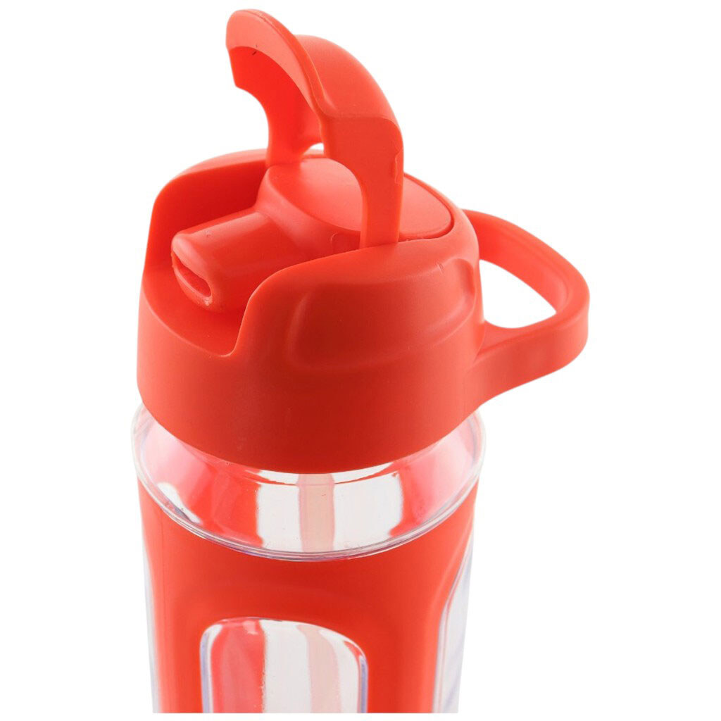 Пляшка для напоїв пластикова з трубочкою кольорова 650 мл - № 2 Пляшка для напоїв пластикова з трубочкою кольорова 650 мл - № 2