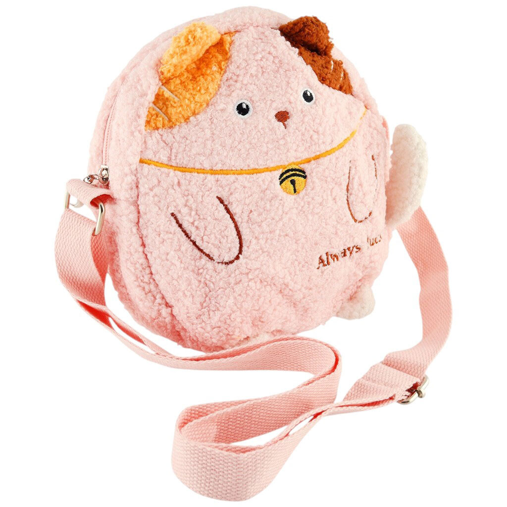 Сумка детская плюшевая через плечо Кот в ассортименте - № 2 Сумка детская плюшевая через плечо Кот в ассортименте - № 2