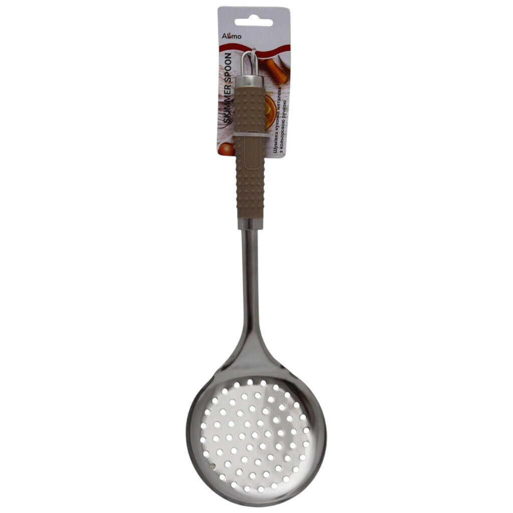 Шумовка кухонная металлическая с цветной ручкой Almo - № 1 Шумовка кухонная металлическая с цветной ручкой Almo - № 1