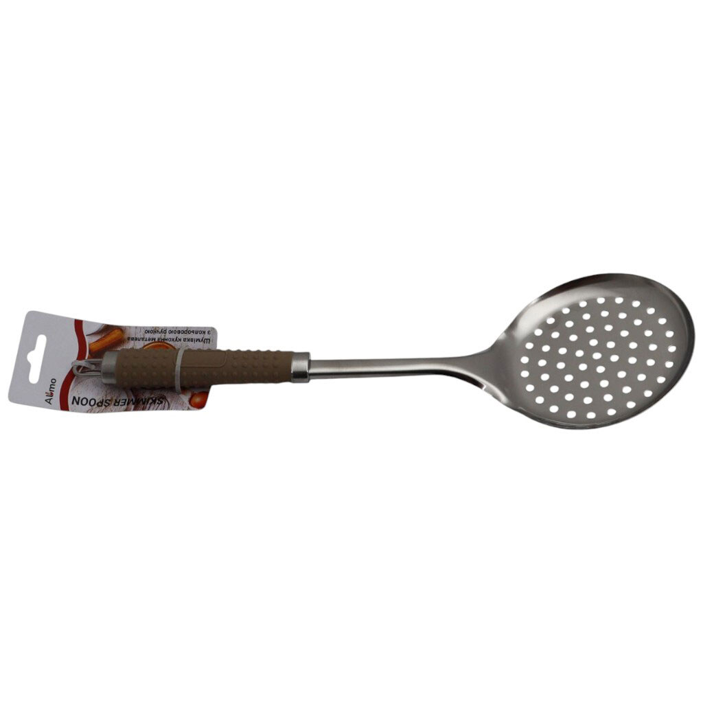 Шумовка кухонная металлическая с цветной ручкой Almo - № 2 Шумовка кухонная металлическая с цветной ручкой Almo - № 2