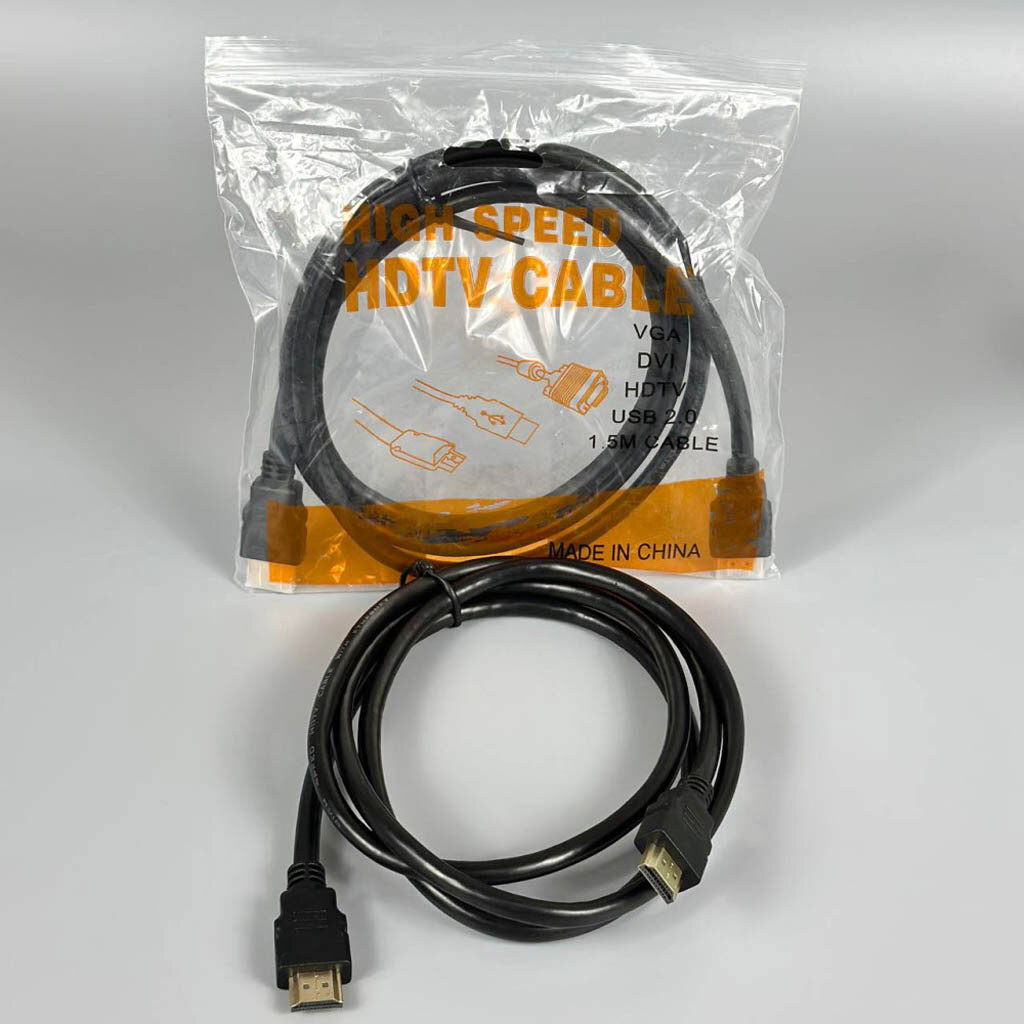 Кабель HDMI - HDMI 1.4V, 1.5 м., Черный - № 4 Кабель HDMI - HDMI 1.4V, 1.5 м., Черный - № 4