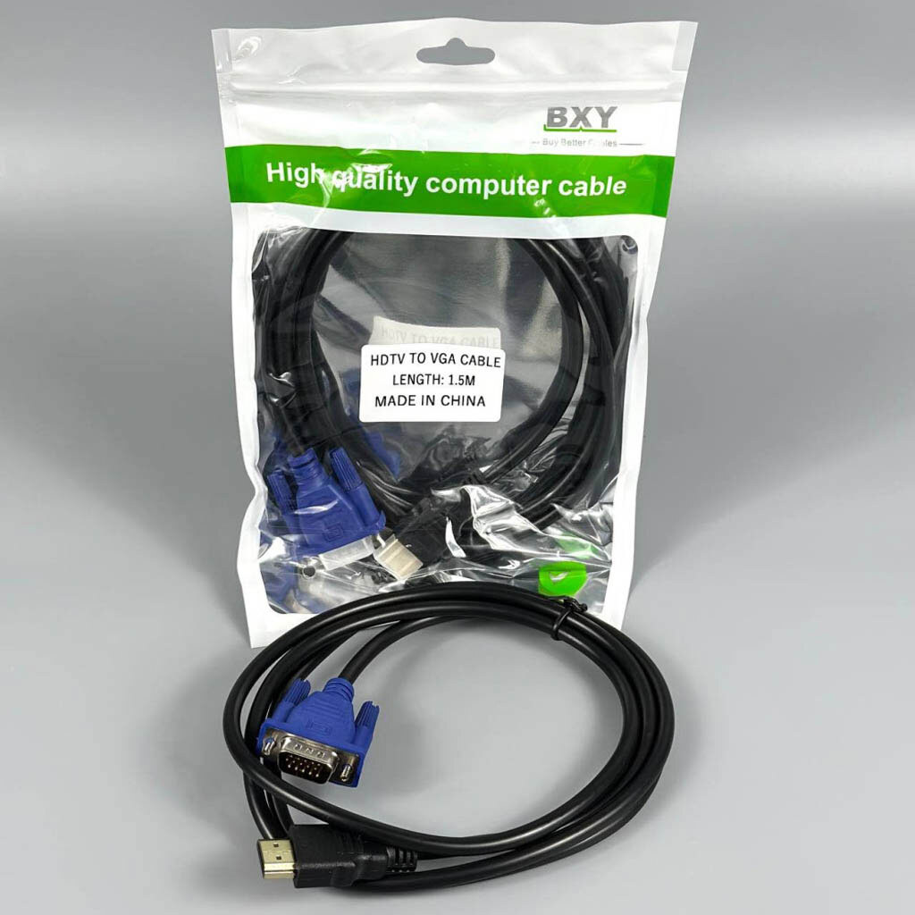 Кабель HDMI - VGA 1.4V, 1.5 м., Черный - № 4 Кабель HDMI - VGA 1.4V, 1.5 м., Черный - № 4