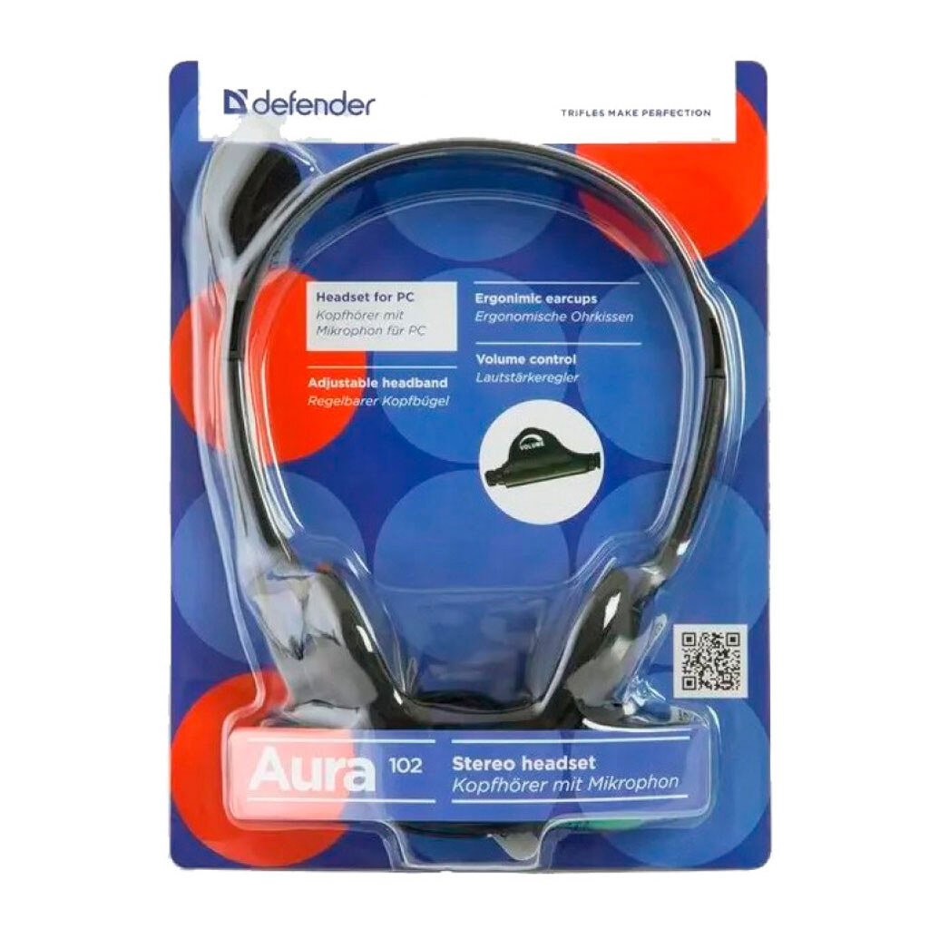 Bluetooth-гарнитура Defender Aura 102, Стерео, Черный - № 4 Bluetooth-гарнитура Defender Aura 102, Стерео, Черный - № 4