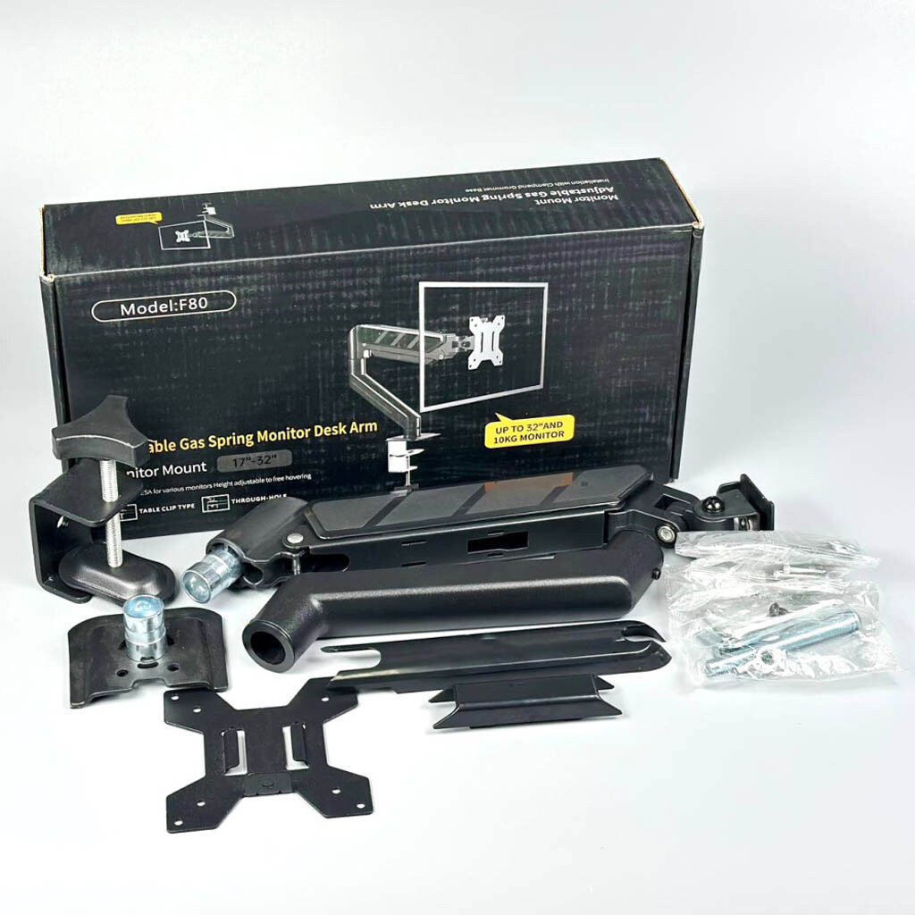 Настільний кріплення для монітора F80, Чорний - № 6 Настільний кріплення для монітора F80, Чорний - № 6