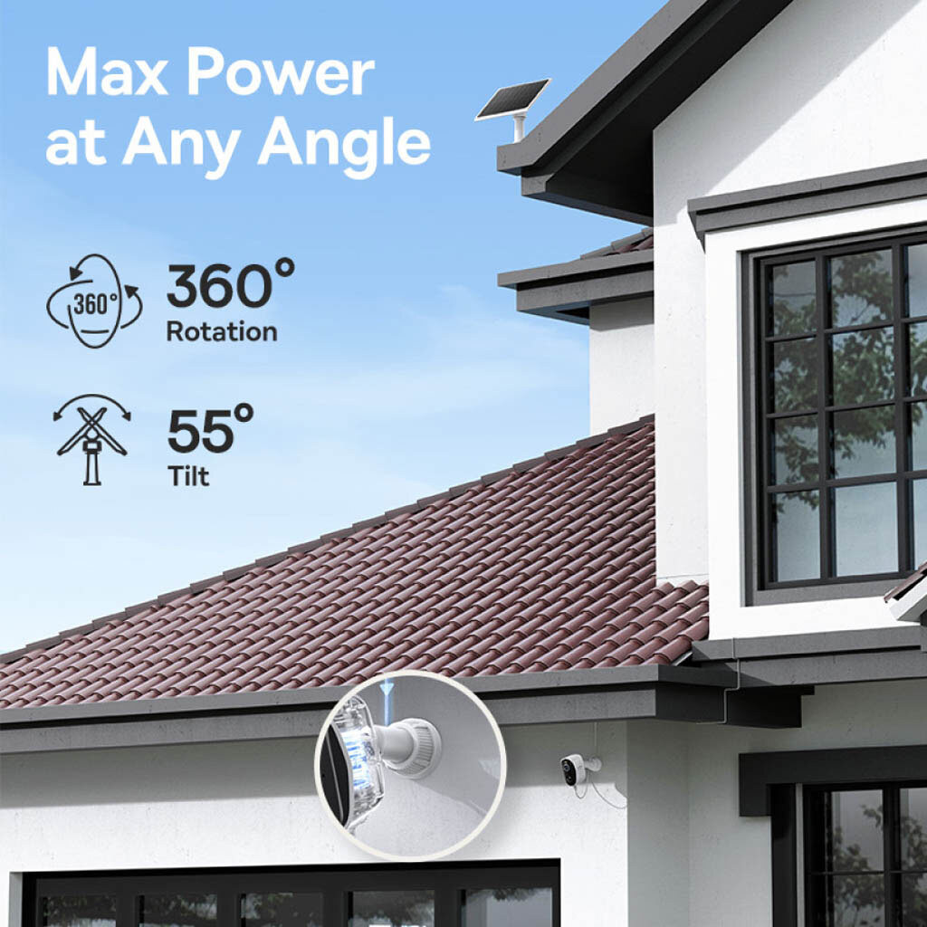 Сонячна панель Baseus S0003600 Security A1 Solar Panel, Білий - № 4 Сонячна панель Baseus S0003600 Security A1 Solar Panel, Білий - № 4