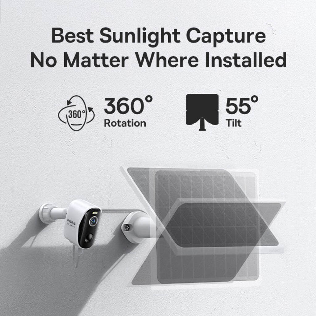 Сонячна панель Baseus S0003600 Security A1 Solar Panel, Білий - № 6 Сонячна панель Baseus S0003600 Security A1 Solar Panel, Білий - № 6