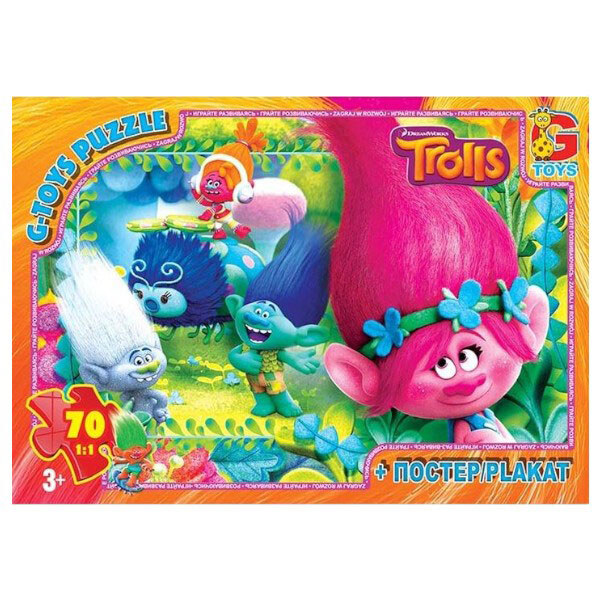 Пазлы из серии "Тролли", 70 элементов, Gtoys - № 1 Пазлы из серии "Тролли", 70 элементов, Gtoys - № 1