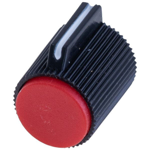 Ручка для потенціометра пластикова "червона" на вісь 6мм, KN113-C Red Cap - № 1 Ручка для потенціометра пластикова "червона" на вісь 6мм, KN113-C Red Cap - № 1