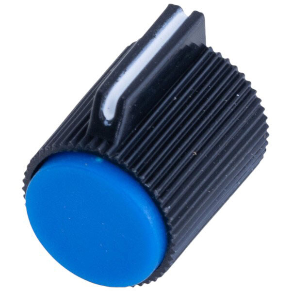Ручка для потенціометра пластикова "синя" на вісь 6мм, KN113-C Blue Cap - № 1 Ручка для потенціометра пластикова "синя" на вісь 6мм, KN113-C Blue Cap - № 1