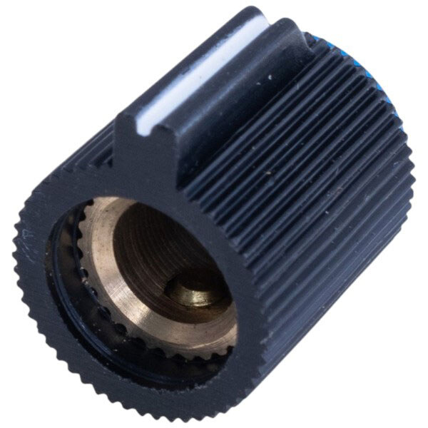 Ручка для потенціометра пластикова "синя" на вісь 6мм, KN113-C Blue Cap - № 2 Ручка для потенціометра пластикова "синя" на вісь 6мм, KN113-C Blue Cap - № 2