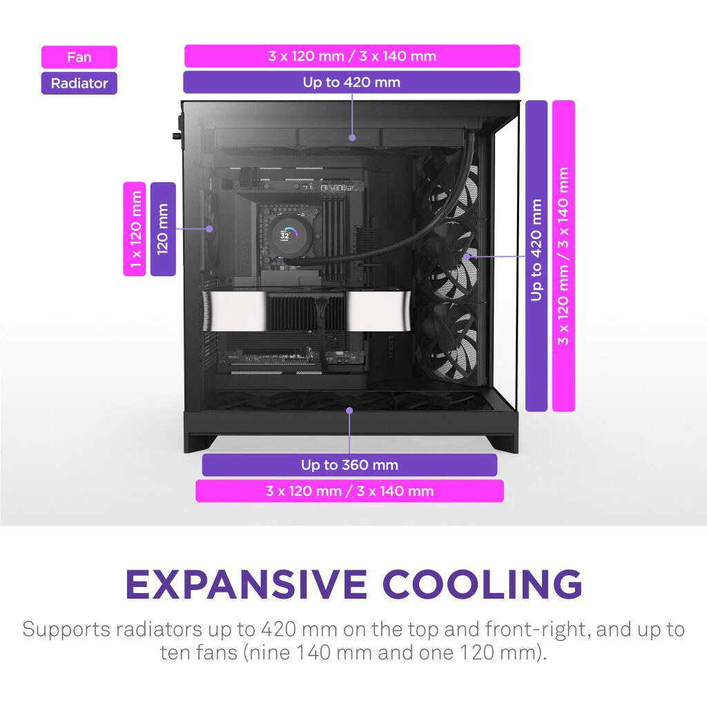 Корпус NZXT H9 Flow, Черный - № 3 Корпус NZXT H9 Flow, Черный - № 3
