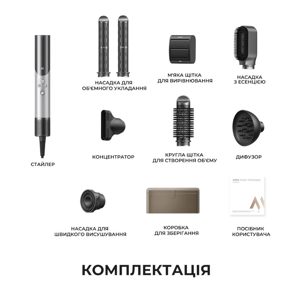 Стайлер Mova Master 10 Lunar, Серебряный - № 10 Стайлер Mova Master 10 Lunar, Серебряный - № 10