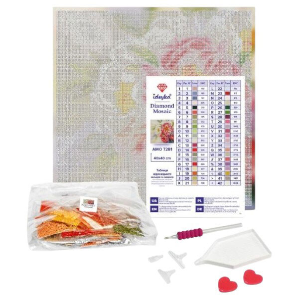 Алмазная мозаика "Подсолнухи с виноградом", 40x40см, Mic - № 2 Алмазная мозаика "Подсолнухи с виноградом", 40x40см, Mic - № 2