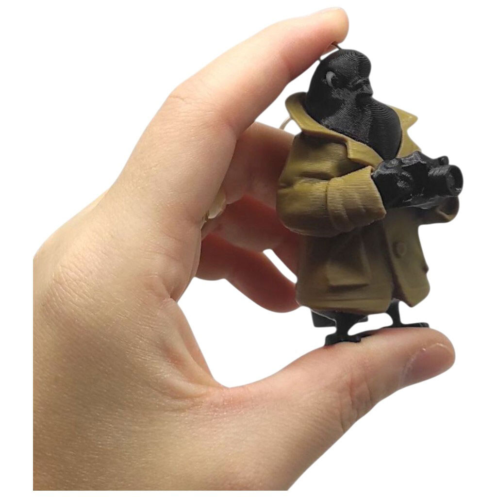 Брелок 3D печать "Брейнрот. Голубиро Шпиониро", Mic - № 2 Брелок 3D печать "Брейнрот. Голубиро Шпиониро", Mic - № 2