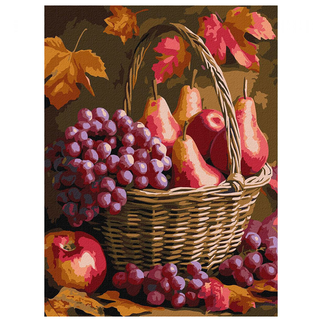 Картина за номерами "Осінні фрукти", 30x40 см, Ідейка - № 1 Картина за номерами "Осінні фрукти", 30x40 см, Ідейка - № 1