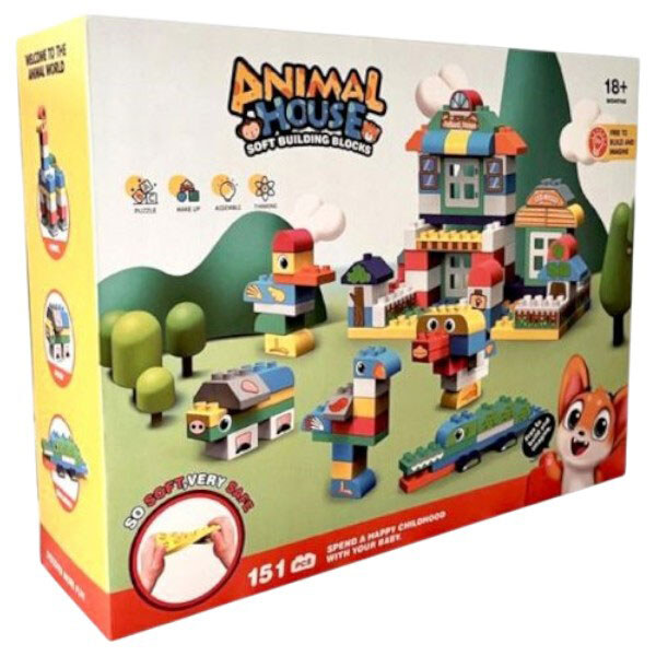 Конструктор м'який, гумовий, 151 дет., Кор. 38x10,5x29, LaiyinL - № 2 Конструктор м'який, гумовий, 151 дет., Кор. 38x10,5x29, LaiyinL - № 2