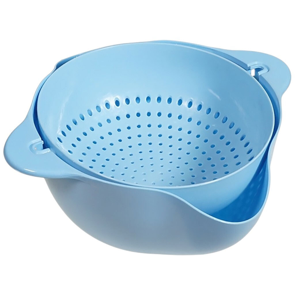 Дуршлаг пластиковый двойной с миской в ассортименте - № 1 Дуршлаг пластиковый двойной с миской в ассортименте - № 1