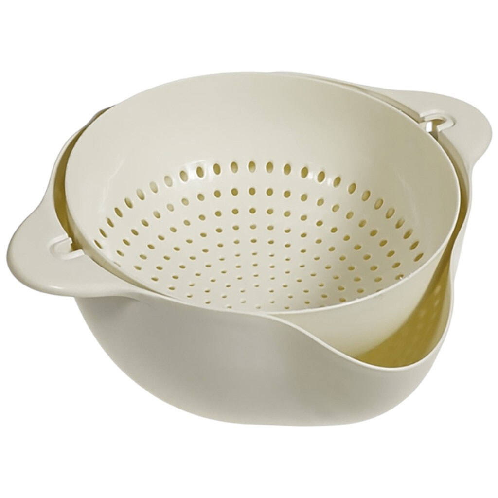 Дуршлаг пластиковый двойной с миской в ассортименте - № 2 Дуршлаг пластиковый двойной с миской в ассортименте - № 2