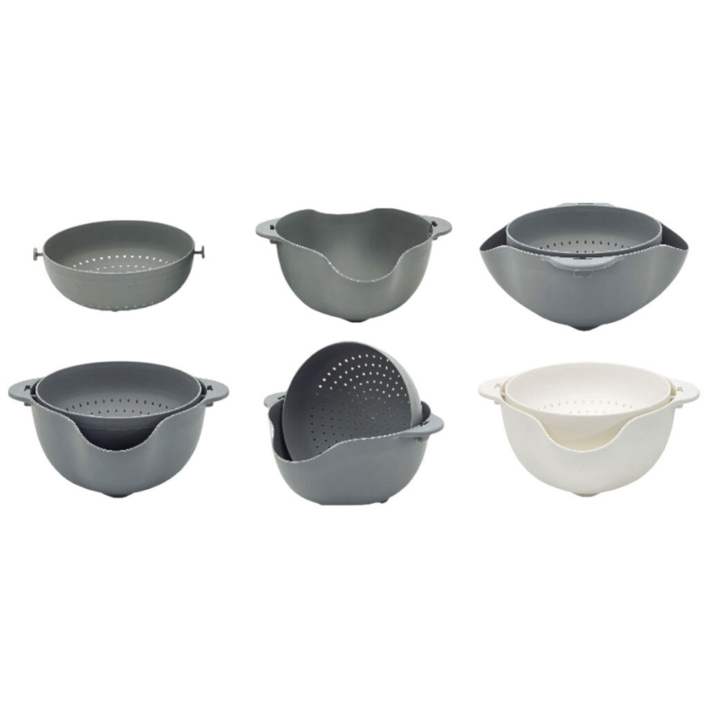 Дуршлаг пластиковый двойной с миской в ассортименте - № 3 Дуршлаг пластиковый двойной с миской в ассортименте - № 3