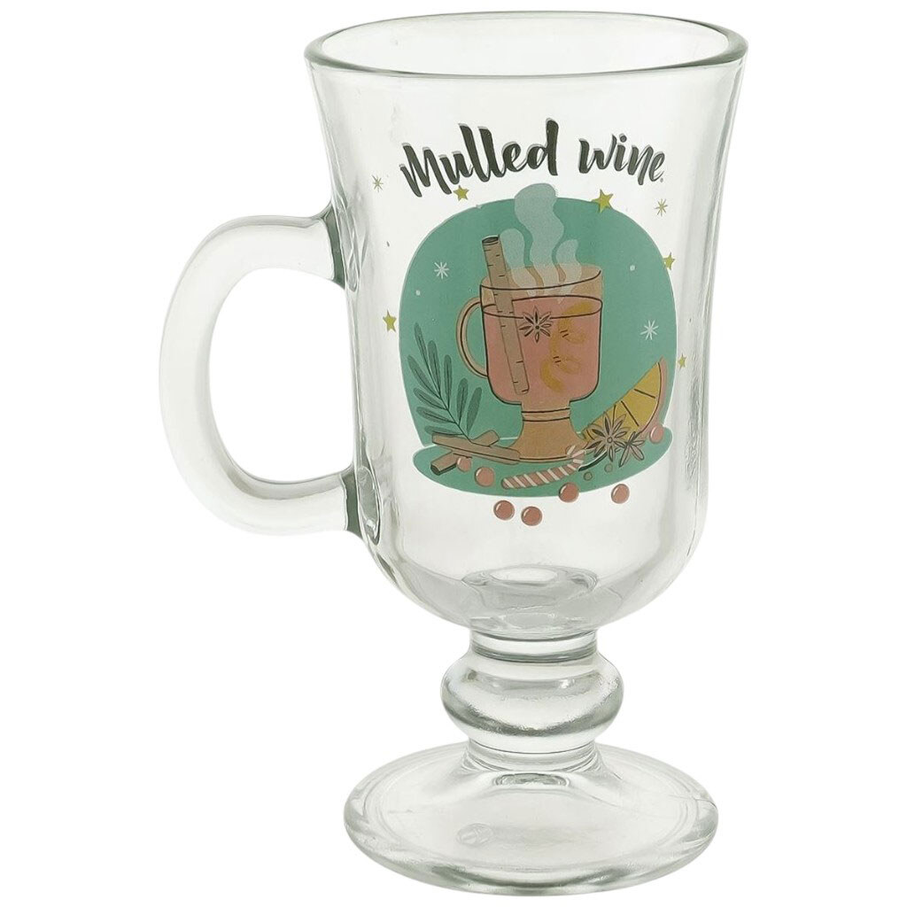 Келих для глінтвейну скляний декорований 230 мл - № 1 Келих для глінтвейну скляний декорований 230 мл - № 1